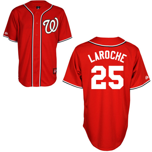Adam LaRoche #25 mlb Jersey-Washington Nationals Women's Authentic Alternate 1 Red Cool Base Baseball Jersey
